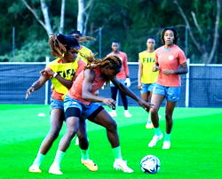 Photos: Super Falcons return to training ahead of England clash