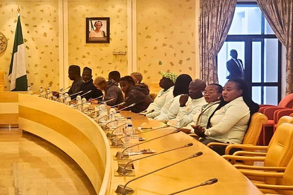 Just in: First Lady hosts Super Falcons at the Villa - Vanguard News