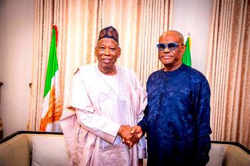 Photos: Wike meets Ganduje in Abuja