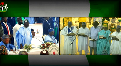 Tinubu swears in new ministers in Aso villa