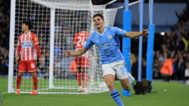 Man City recover from Red Star shock for winning Champions League start
