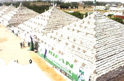 The making of Abuja Rice Pyramids