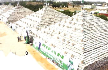 The making of Abuja Rice Pyramids