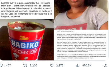 Outrage over arrest of woman for condemning Erisco’s Nagiko tomato paste