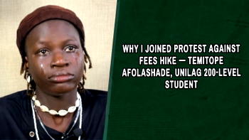 Why I joined protest against fees hike — Temitope Afolashade