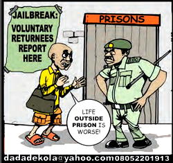 Cartoon: ‘Oga Warder, it’s a prison out there’