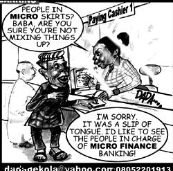 Cartoon: Miniskirts and banks