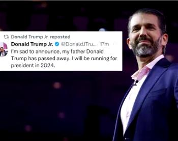 Donald Trump Jr.’s X account hacked with claim ex-president is dead