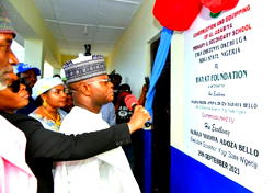 Gov Bello commends wife for Kogi school, clinic’s rehabilitation