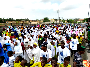 Photos: Muslim faithful hold procession in Lagos to mark Eid-ul-Maulud