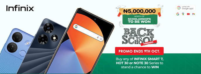 Infinix's Back-to-School Raffle – N5,000,000 worth of Scholarships Up for Grabs