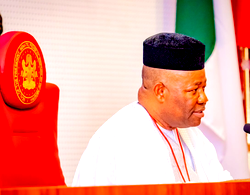 Akpabio swears in three newly elected senators