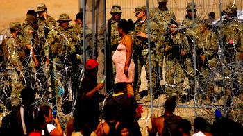 Biden approves border walls as crossings rise in Mexico