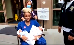 Video: Moment Davido, Chioma share news of newborn twins