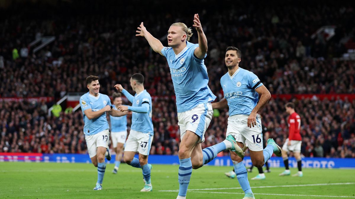 Haaland hits brace as Man City cruise past Man Utd