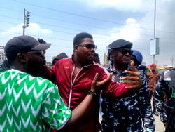 [Photos] #EndSARS: Mr Macaroni, others stage walk at 3rd Anniversary of Lekki Tollgate shootings