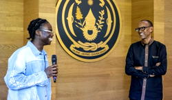 VIDEO: Rema pays visit to Rwandan president Paul Kagame