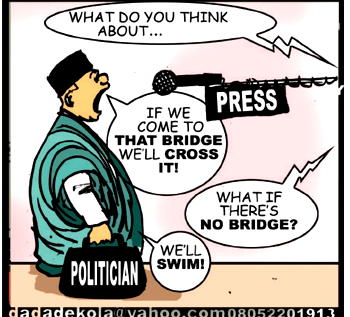 Cartoon: … as long as they get ’emails’ and bulletproof SUVs
