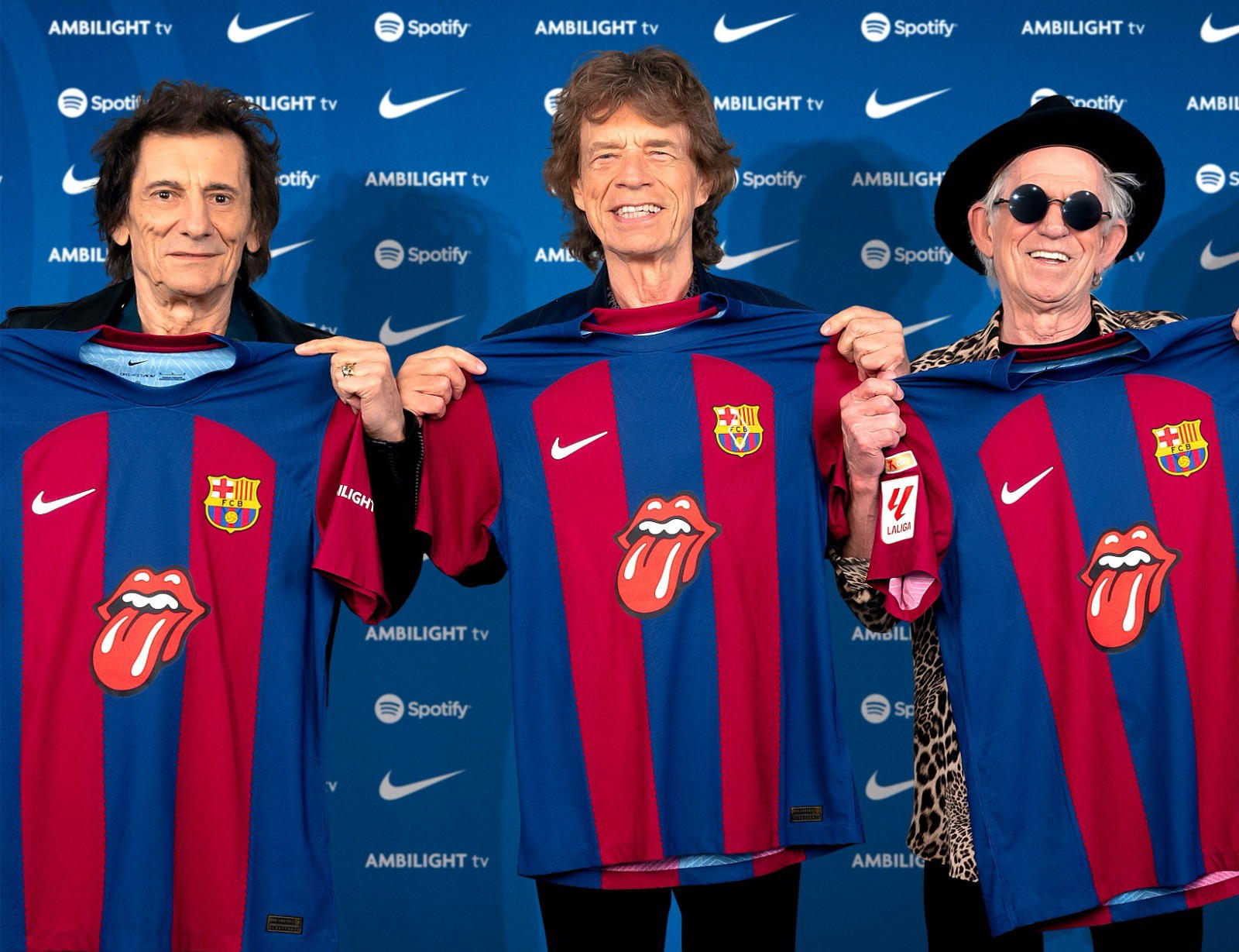 Barcelona said Thursday their players would wear a shirt featuring the famous logo of the Rolling Stones for the Clasico against Real Madrid later this month, as part of the club's sponsorship deal with streaming giants Spotify.