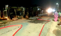 Residents escape death as fuel tanker explodes in Lagos