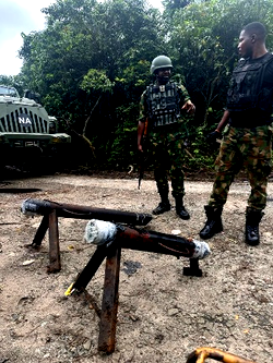 Troops capture artillery projectile launchers from IPOB/ESN camp