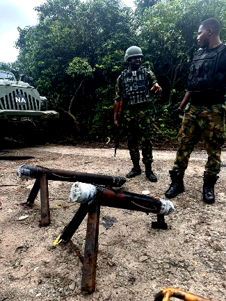 Troops capture artillery projectile launchers from IPOB/ESN camp