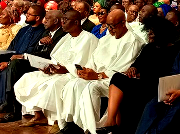 Photos: Sanwo-Olu, Abiodun, Dangote attend funeral ceremony of Akintola Williams