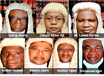Presidential Tussle: 7 Supreme Court justices who’ll decide Tinubu, Atiku, Obi’s fate today
