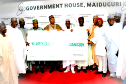 NEDC presents N2 billion cheque for Maiduguri Monday Market fire victims