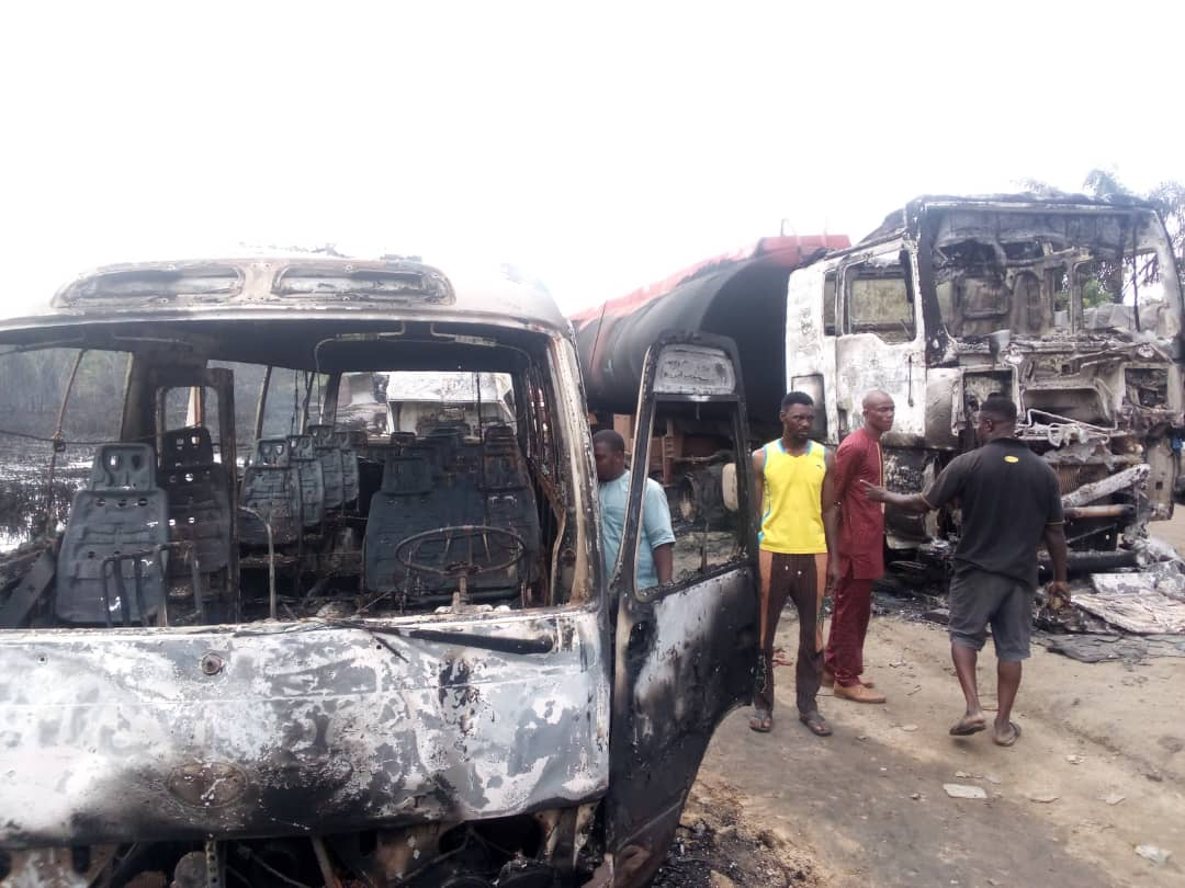 5 die, trucks, cars razed in Delta petrol tanker fire - Vanguard News