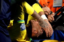 Neymar leaves Brazil match in tears after picking up knee injury