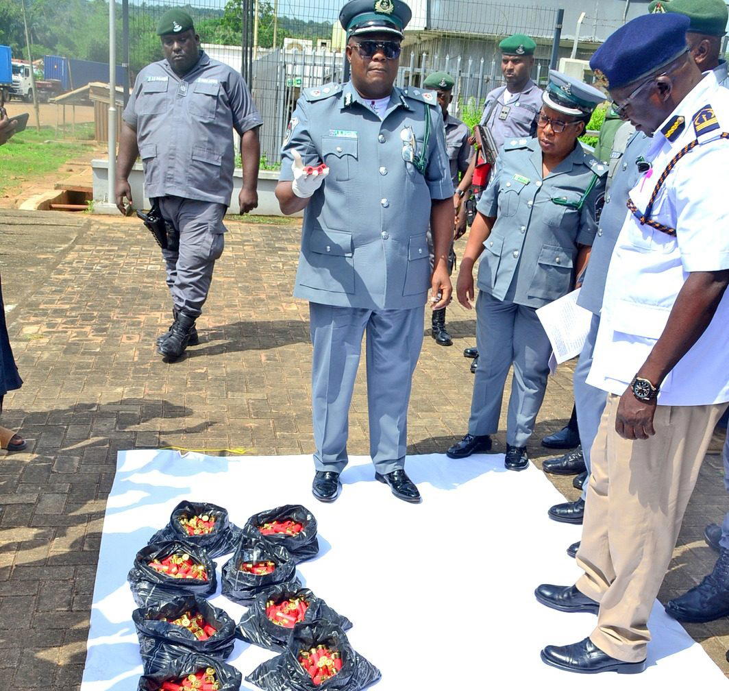 Idiroko Customs burst ammunition concealed in local rice