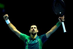 Djokovic sweeps past Alcaraz to continue record ATP Finals bid
