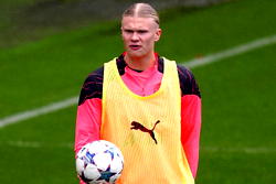 Haaland trains with Man City after injury scare