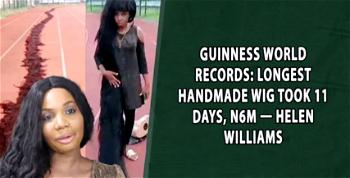 Guinness World Records: Longest handmade wig took 11 days; N6m – Helen Williams