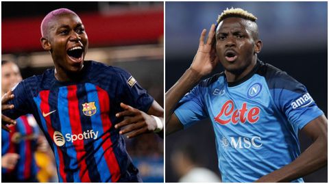 El delantero del Nápoles Victor Osimhen y la barcelonista Asisat Oshoala  ganan el Balón de Oro africano