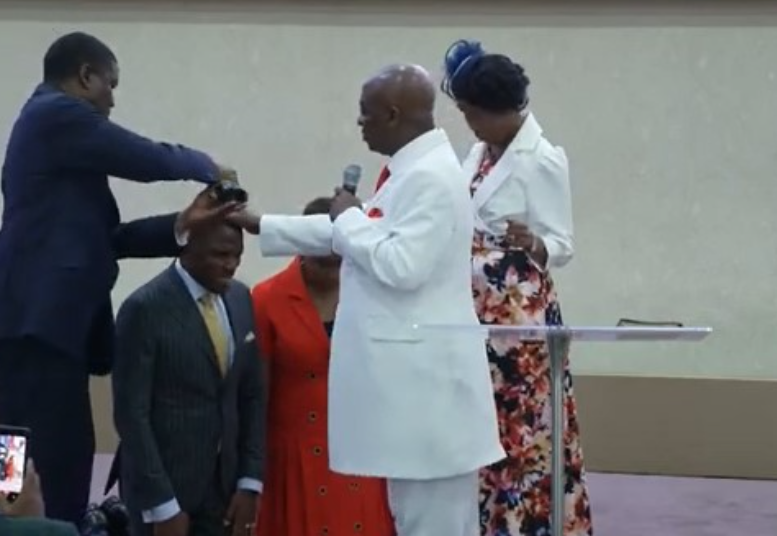 Photos: Pastor Oyedepo’s son, Isaac gets father’s blessings, unveils own ministry