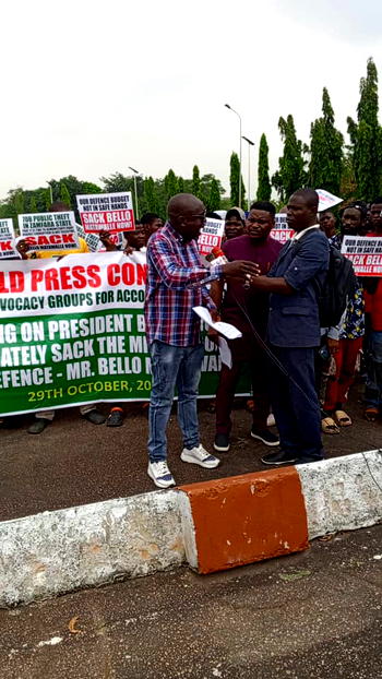 Just in: Protesters storm N/Assembly, demand sack of Defence Minister