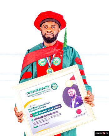 Nigerian Onyeolu Israel Chima bags award
