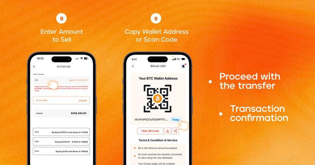 Dtunes is the best app to sell bitcoin in Nigeria.