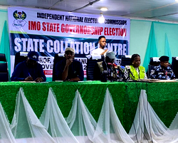 Video: Fight breaks out at Imo collation centre