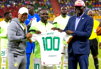 Mane celebrates 100th Senegal appearance with two goals