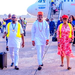 25-yr-old Ubulu Uku King returns home after  studying abroad amidst jubilation