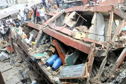Just in: Two-storey building collapses in Lagos