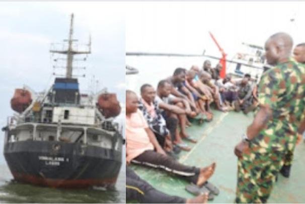 Navy arrests another Motor Tanker, Vinnalaris 1 Lagos for crude oil crime