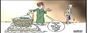 Cartoon: ‘I’m preparing a long rope, sorry, hope for you’