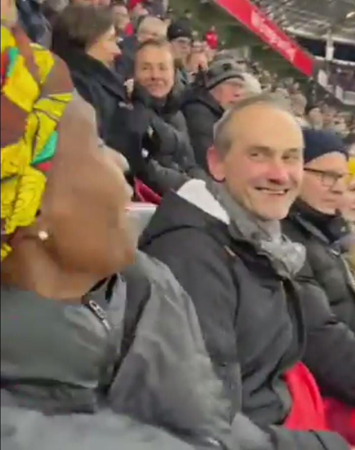 Video Boniface's grandma celebrates in stands after Super Eagles