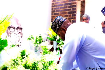 Yahaya Bello pays condolence visit to Akeredolu’s family in Ibadan
