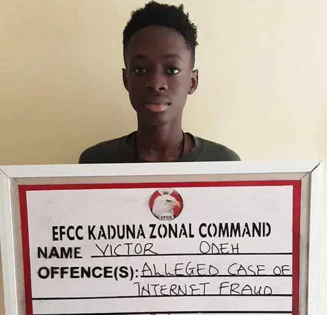 Convicted yahoo boy Victor Odeh is 19, not 7 — EFCC