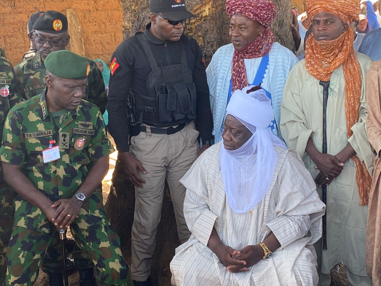 Photos: COAS leads prayer at mass grave of Kaduna village bombing victims
